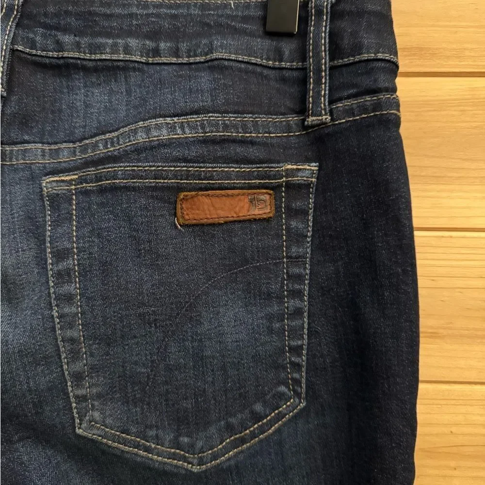 Joes Jeans Size 31/12 Mid Rise Dark Wash Bootcut Cotton Lycra Blend Jeans